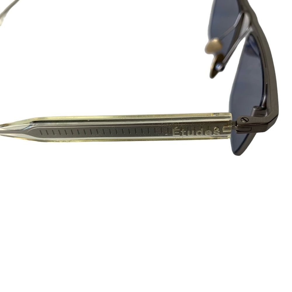 ETUDES STUDIO Karma Blue Lens Matte Silver Framed Sunglasses - Picture 3 of 14
